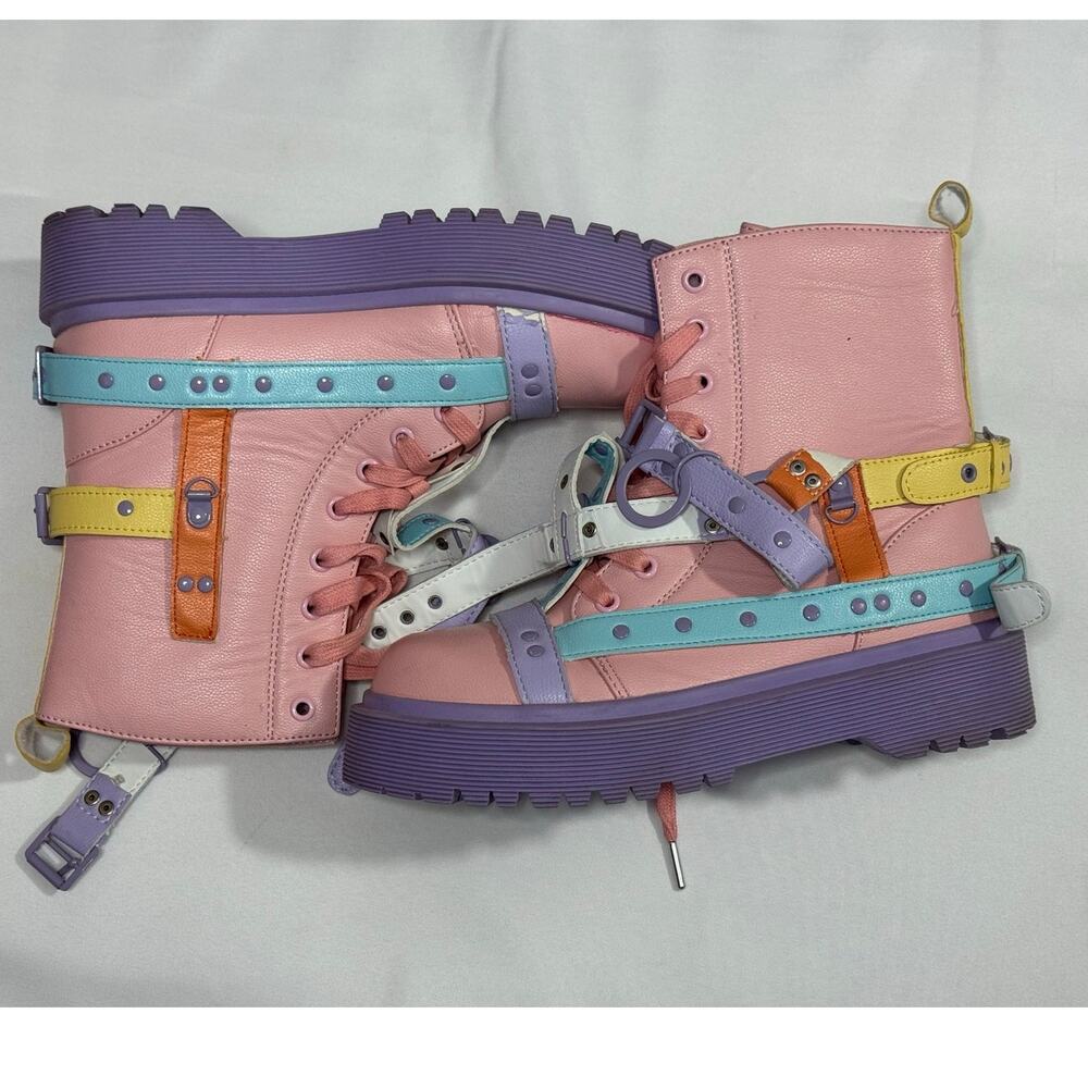 Dolls Kill Strange Cvlt Pastel Disorder Platform Boots Women's Size 10